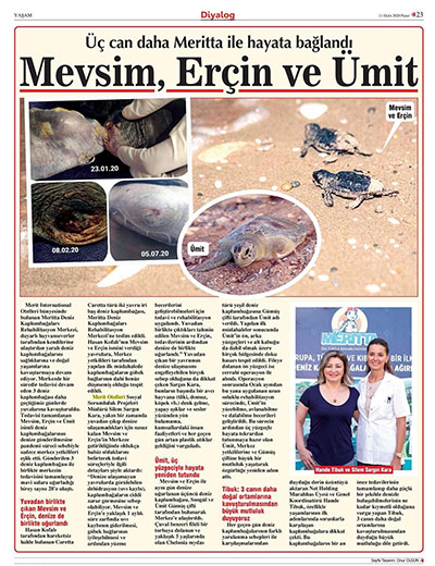 3 can daha Meritta ile hayata bağlandı Mevsim, Erçin, ve Ümit