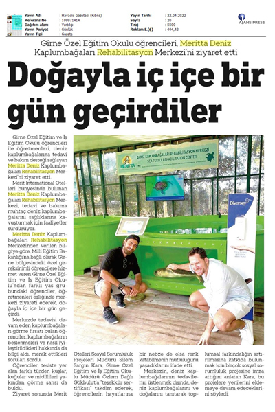 Doğayla iç içe bir gün geçirdiler