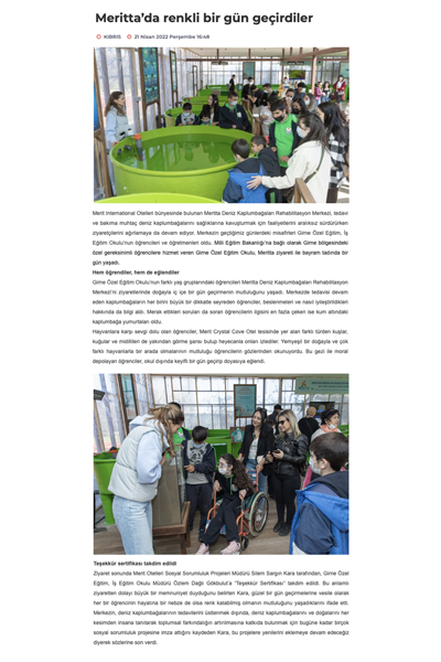 Meritta'da renkli bir gün geçirdiler