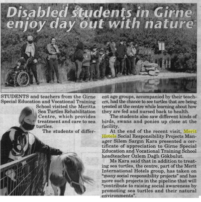 Disabled students in Girne enjoy day out with nature