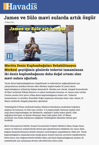 James ve Sülo mavi sularda Özgür