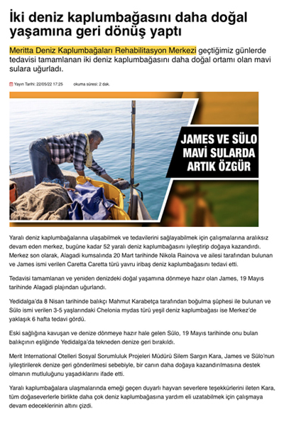 James ve Sülo artık Mavi sularda Özgür