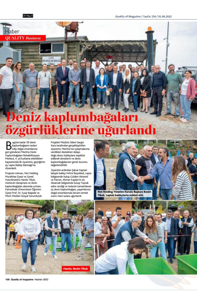 Deniz Kaplumbağaları Özgürlüklerine Uğurlandı