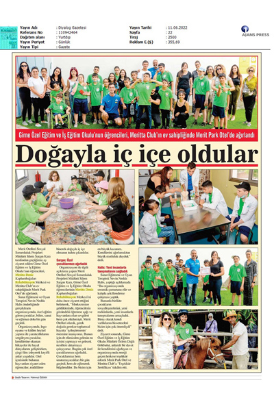 Girne Özel Eğitim Ve İş Eğitim Okulu nun Öğrencileri Merit Park Otel de Ağırlandı