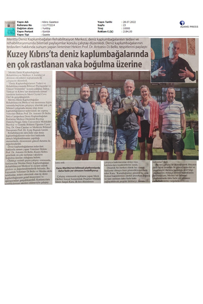 Deniz kaplumbağalarının tedavisi konulu çalıştay düzenlendi