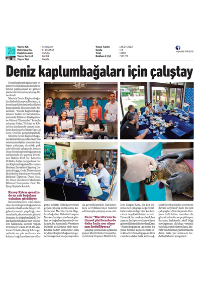 Deniz kaplumbağalarının tedavisi konulu çalıştay düzenlendi