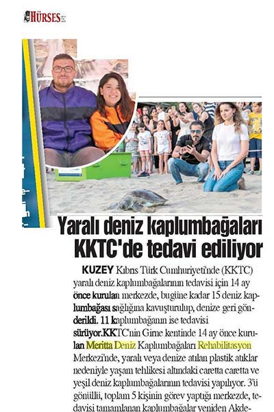 Yaralı Deniz Kaplumbağaları, KKTC'de Tedavi Ediliyor