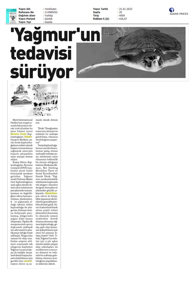 Yağmur yuvasına kavuşacak