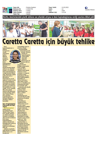 Caretta Caretta'lar için büyük tehlike