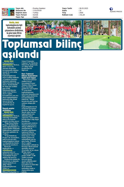 Toplumsal Bilinç Aşılandı