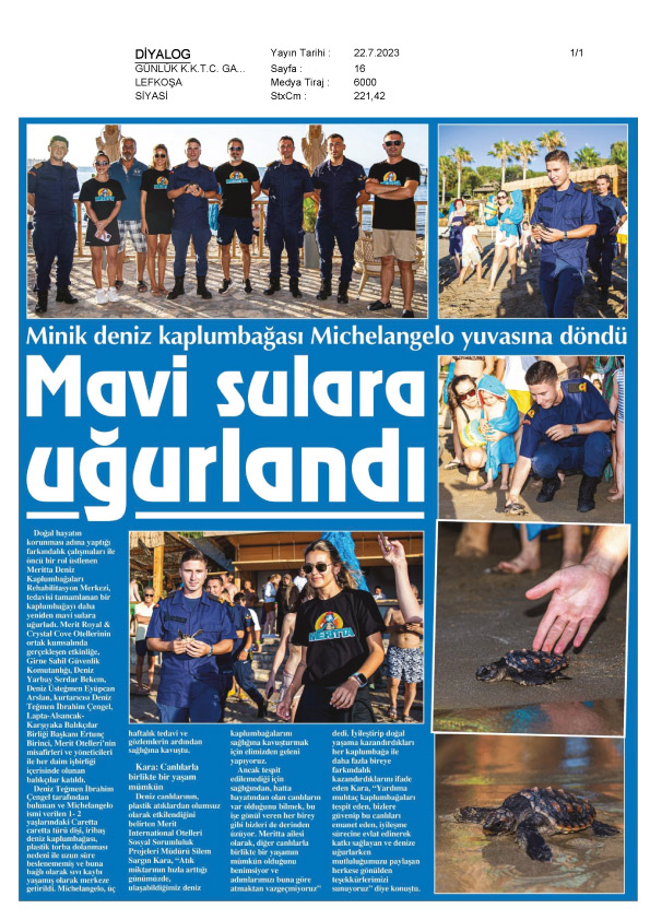 Mavi Sulara Uğurlandı