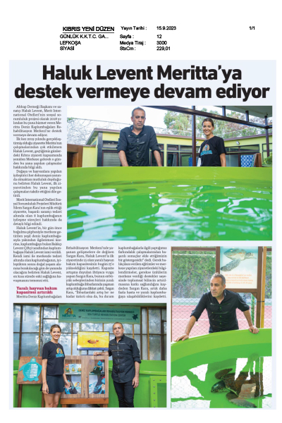 Haluk Levent Meritta'ya destek vermeye devam ediyor.