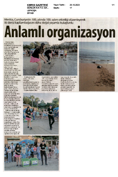 Meritta'dan Türkiye Cumhuriyeti'nin 100. Yılında 100. salım etkinliği