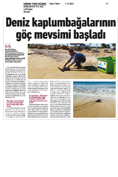 DENİZ KAPLUMBAĞALARININ GÖÇ MEVSİMİ BAŞLADI 