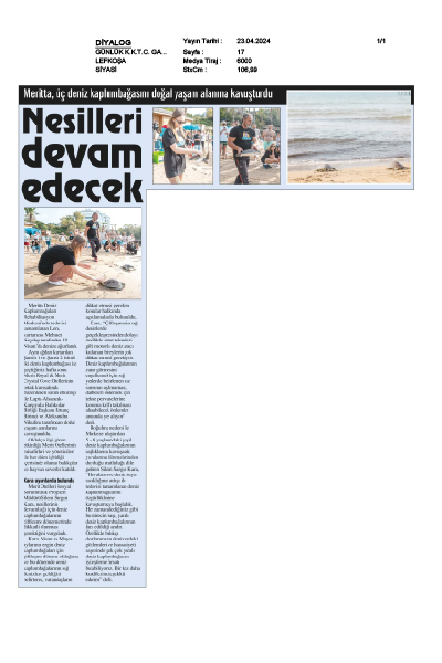 Meritta Üç Deniz Kaplumbağasını Doğal Yaşam Alanına Kavuşturdu