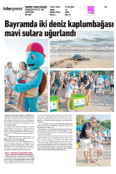 Meritta Deniz Kaplumbağaları Rehabilitasyon Merkezi’nde, bayram sevinci ikiye katlandı.