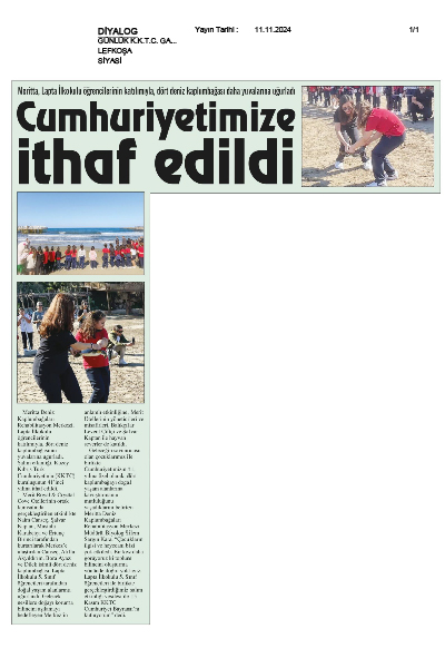 Cumhuriyetimize ithaf edildi.