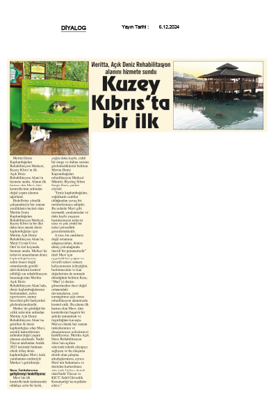 Meritta Açık Deniz Rehabilitasyon Alanı hizmete girdi