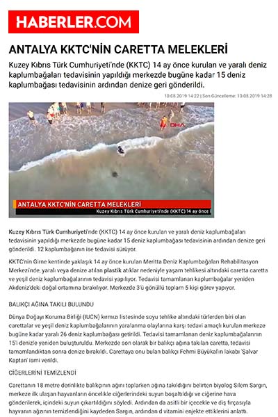 ANTALYA KKTC'NİN CARETTA MELEKLERİ