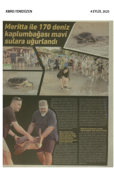 MERİTTA İLE BUGÜNE KADAR 170 DENİZ KAPLUMBAĞASI HAYATA YENİDEN MERHABA DEDİ 