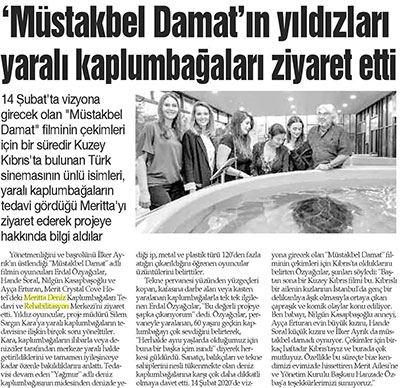 Müstakbel Damat'ın Yıldızları Yaralı Kaplumbağaları Ziyaret Etti