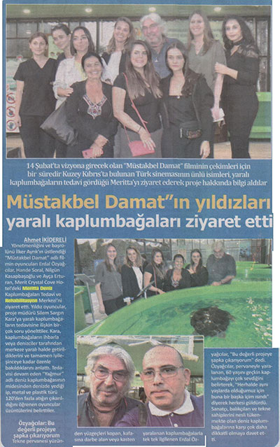 Müstakbel Damat'ın Yıldızları Yaralı Kaplumbağaları Ziyaret Etti