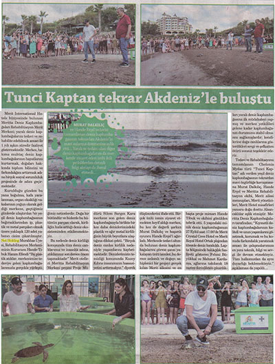 Tunci Kaptan tekrar Akdeniz'le buluştu