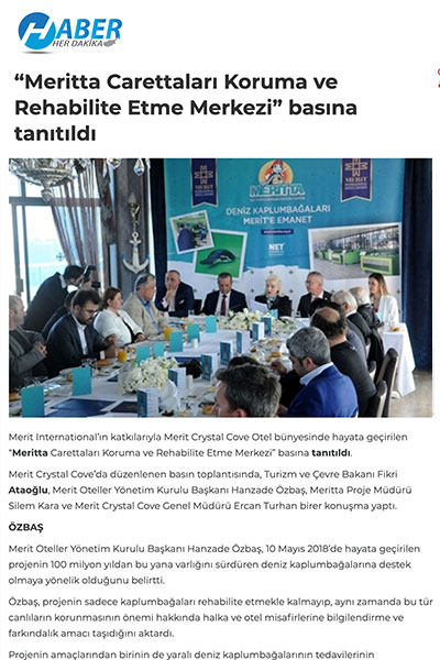 Meritta Carettaları Koruma ve Rehabilite Etme Merkezi” basına tanıtıldı