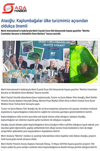 Ataoğlu: Kaplumbağalar ülke turizmimiz açısından oldukça önemli