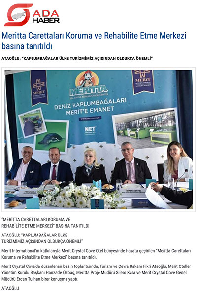 Meritta Carettaları Koruma ve Rehabilite Etme Merkezi basına tanıtıldı