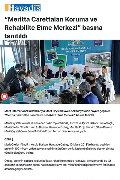 “Meritta Carettaları Koruma ve Rehabilite Etme Merkezi” basına tanıtıldı